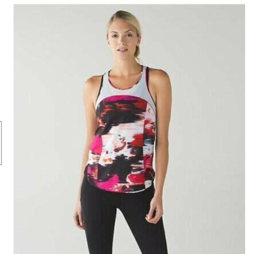 Lululemon 5 Mile Singlet pink Duck Sauce